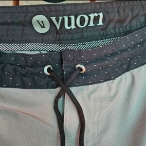 Vuori EUC Gray and Black Boardshorts